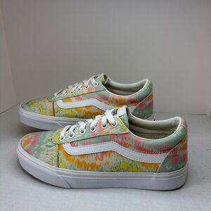Vans Ward Psychedelic Tie Dye Pastel Shoes Size 8.5 Multicolor Athletic Sneakers